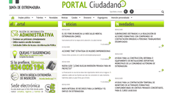 Desktop Screenshot of ciudadano.gobex.es